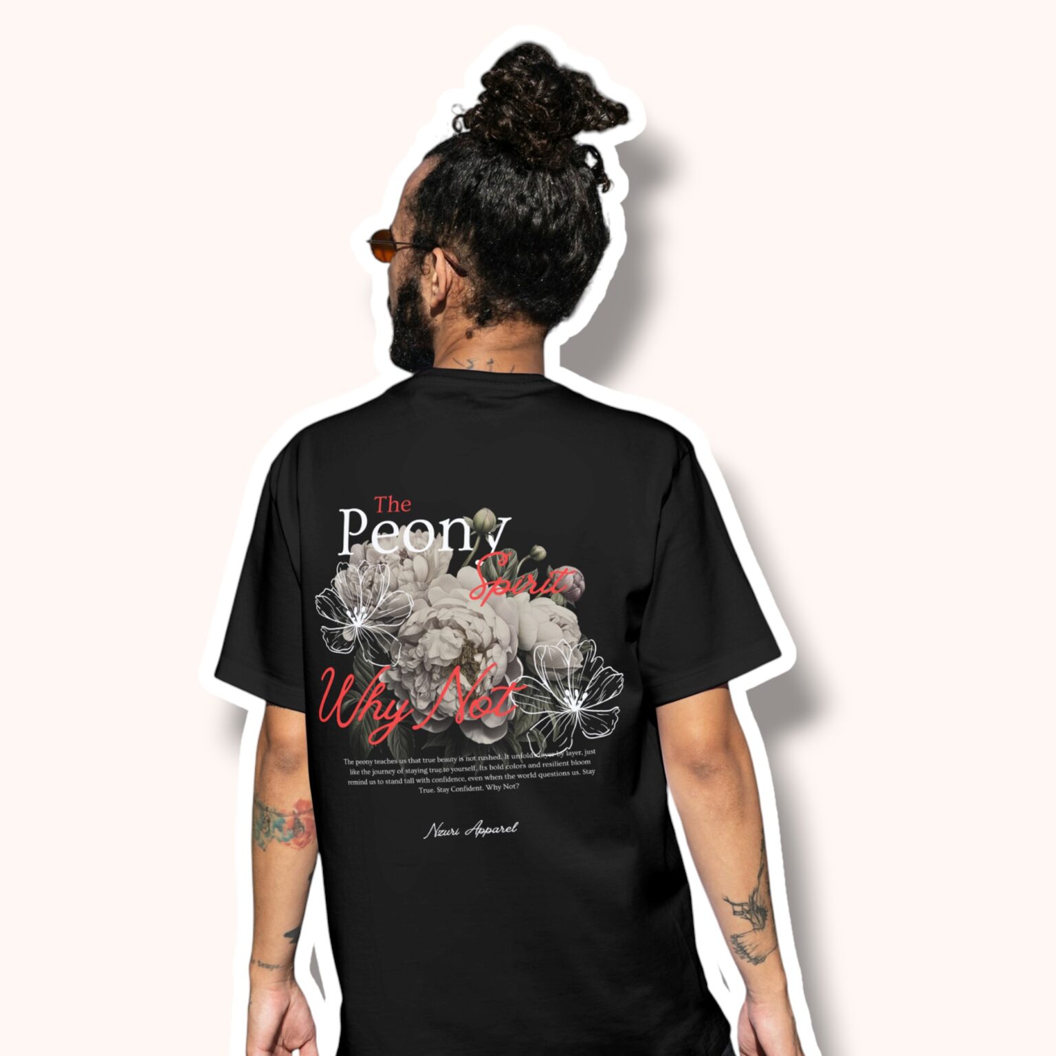 Peony Graphic Streetwear T-Shirt